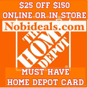 Home Depot 25 off 150 coupon